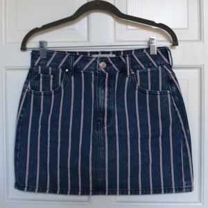 Striped Jean Skirt